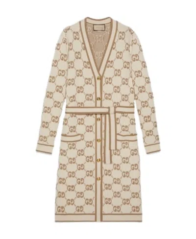 Gucci Gg-jacquard Bouclé Cardi-coat In Multi