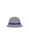 Gucci Gg Jacquard Canvas Fedora In Gray