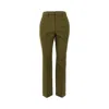 Gucci Green Pants With Belt Loops In Gg Canvas Woman In Green