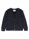 Gucci Gg Jacquard Cardigan In Blue