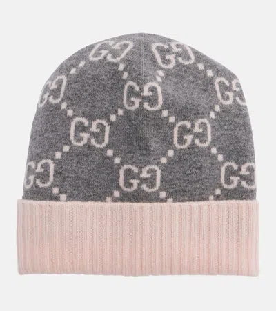GUCCI GG CASHMERE JACQUARD BEANIE