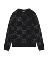 Gucci Crew-neck Wool Sweater For Men In Black