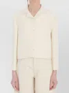 Gucci Gg Jacquard Cropped Jacket In Neutral