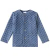 Gucci Gg Jacquard Denim Jacket In Blue