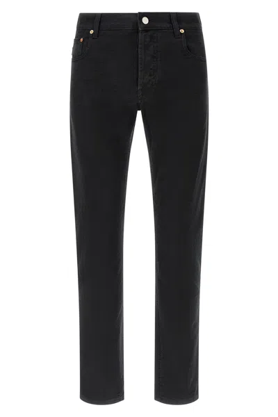 Gucci Gg Jacquard Denim Jeans In Animal Print