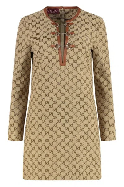 GUCCI GUCCI GG JACQUARD FABRIC DRESS