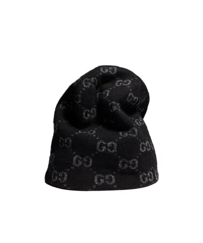 Gucci Gg Jacquard Hat In Black