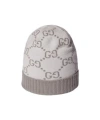 Gucci Gg Cashmere Jacquard Hat In Gray