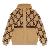 Gucci Gg-jacquard Wool-blend Fleece Track Jacket In Multi