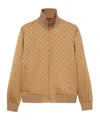 Gucci Gg Jacquard Zipped Jacket In Nude