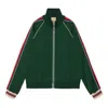Gucci Gg-jacquard Zipped Jacket In Green