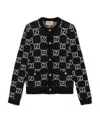 Gucci Gg-jacquard Knitted Cardigan In Black