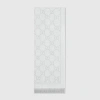 Gucci Gg Jacquard Knitted Scarf In Light Grey