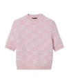 Gucci Gg Wool Bouclé Jacquard Top In Pink