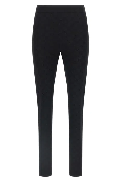 Gucci Gg Jacquard Leggings In Black