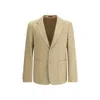Gucci Gg Supreme-pattern Blazer In Neutral