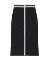 Gucci Gg Jacquard Midi Skirt In Black