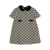 Gucci Gg Jacquard Mini Dress Kids In Gray