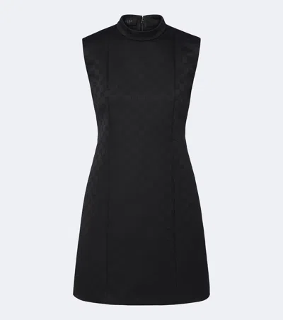 Gucci Gg Jacquard Minidress In Black