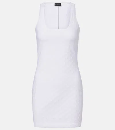 Gucci Gg Jacquard Minidress In White