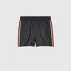 Gucci Gg-jacquard Elasticated Swim Shorts In Black
