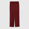 Gucci Gg Jacquard Pant In Burgundy