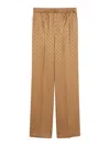 Gucci Gg Jacquard Pants In Brown