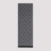 Gucci Gg Jacquard Pattern Knitted Scarf Women In Gray