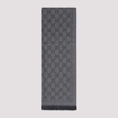 GUCCI GG JACQUARD PATTERN KNITTED SCARF