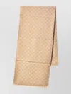 Gucci Women Shawl With Printed Gg Lamé In Brown