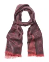 Gucci Gg Jacquard Pattern Wool Scarf In Brown