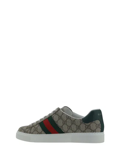 Gucci Gg Jacquard Platform Sneaker In Gray