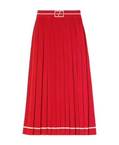 GUCCI GUCCI GG JACQUARD PLEATED SKIRT