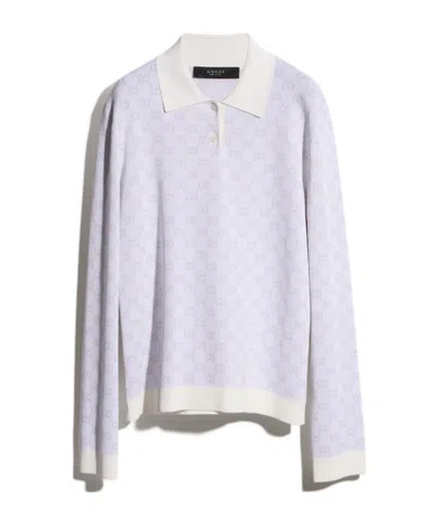 Gucci Gg Jacquard Polo Sweater In Multi
