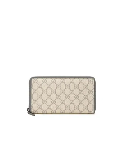Gucci Gg Jacquard Purse In Nude