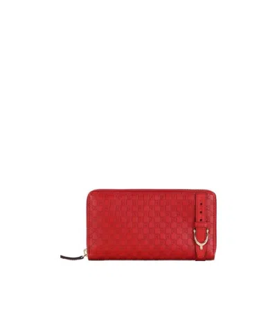 Gucci Gg Jacquard Purse In Red