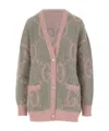 Gucci Gg Jacquard Reversible Cardigan In Gray