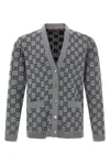 Gucci Women Reversible Wool Cardigan With Gg Motif In Multi