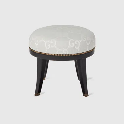 Gucci Runder Hocker Mit Gg Jacquard In Grey