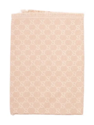 Gucci Gg-jacquard Scarf In Pink