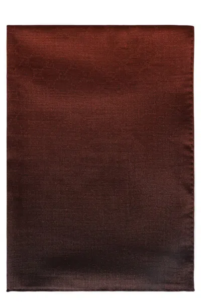Gucci Gg Jacquard Shawl In Burgundy