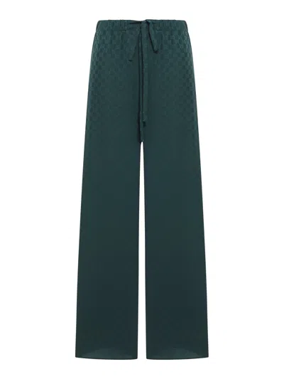 Gucci Gg Jacquard Silk Jogging Pants In Multi