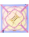 Gucci Gg Horsebit Silk Jacquard Scarf In Purple