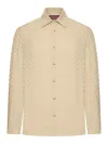Gucci Gg Jacquard Silk Shirt In Animal Print