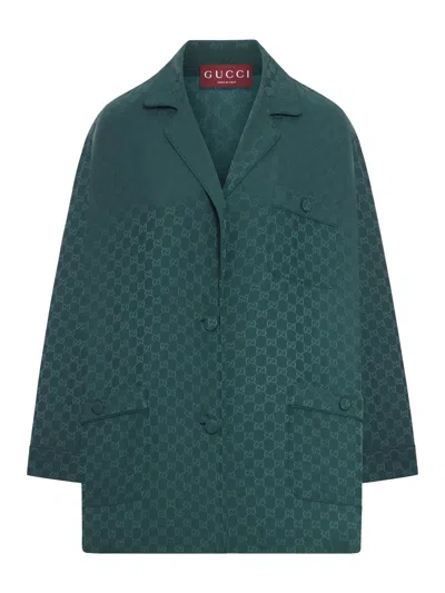 GUCCI GG JACQUARD SILK SHIRT