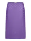 Gucci Silk Skirt Featuring Elasticated Waist In Purple