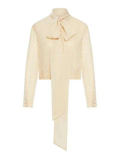 GUCCI GG JACQUARD SILK TOP