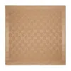 Gucci Women Wool And Silk Jacquard Shawl With Gg Pattern In Beige