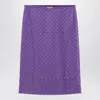 Gucci Silk Skirt Featuring Elasticated Waist In Purple