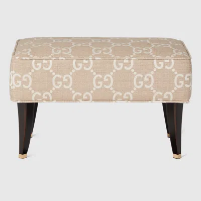 Gucci Hocker Mit Gg Jacquard In Beige